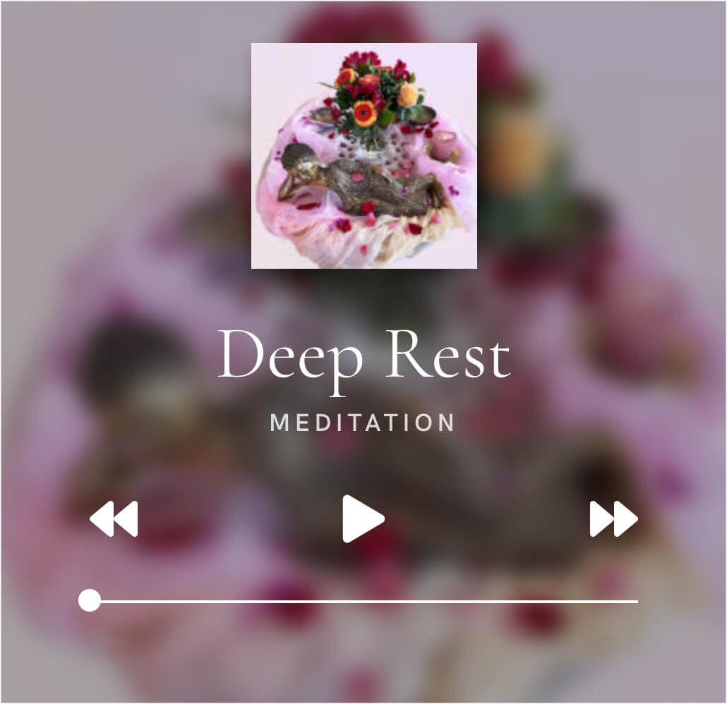 Mediaplayer-Symbol mit Deep Rest Meditation